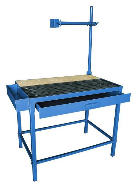 SINOtec Schweißarbeitstisch Typ 600 Schamotstein B 900 x T 600 x H 800 mm, 10002658