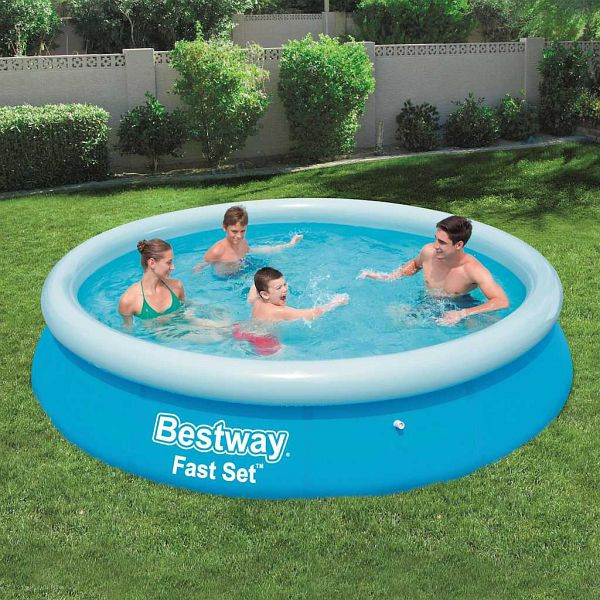 Bestway Fast Set Aufblasbarer Swimmingpool Rund 366x76 cm 57273, 91602