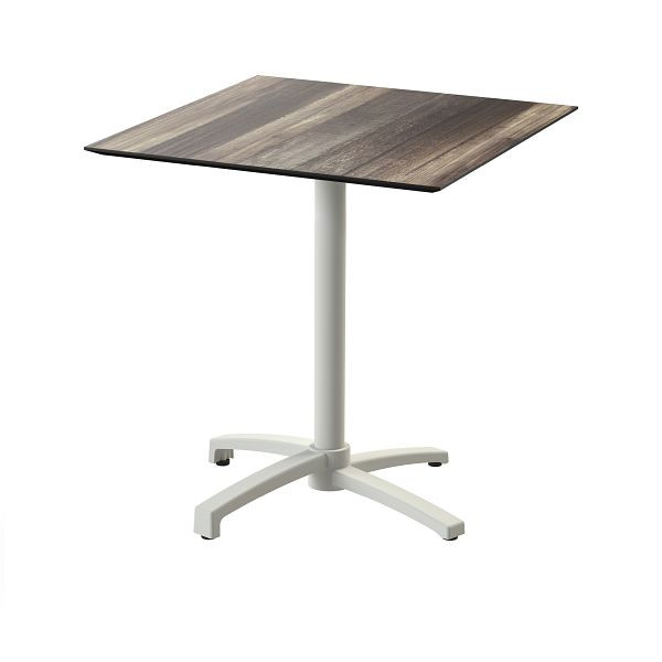 Essentials X Cross Terrassentisch Sand gestell + Tropical Wood HPL Tischplatte 70x70 cm, 110091277