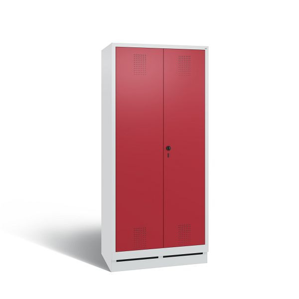 C+P Spind Evolo, 2 Abteile, H1800xB810xT500 mm, Grau/Rubinrot, 48022-22 S10003