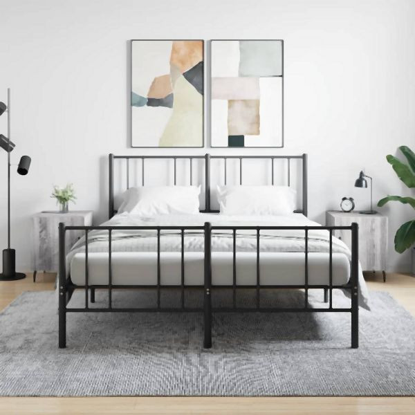 vidaXL Nachttische 2 Stück Grau Sonoma 40x40x50 cm Holzwerkstoff, 827609