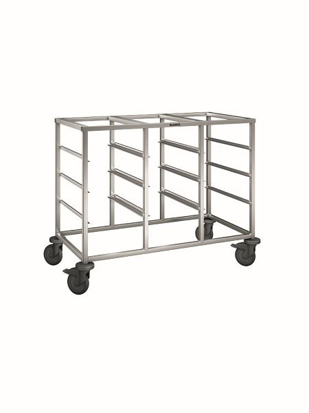B.PRO RWR 3 Regalwagen aus rostfreiem Edelstahl mit Kunststoffrollen, 572306
