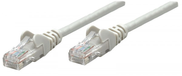 INTELLINET Netzwerkkabel, Cat5e, SF/UTP, CCA, RJ45-Stecker/RJ45-Stecker, 0,25 m, grau, 738934