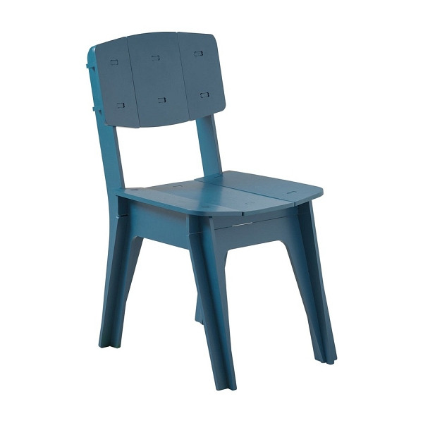 SoBuy Esszimmerstuhl mit Rückenlehne Blau 44x60x86cm, Vintage, HFST01-B