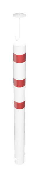 Schake Absperrpfosten Typ 40152BA -ortsfest-, Befüllbar mit Beton, zum Einbetonieren, Stahlrohr Ø 152mm, Gesamtlänge: 2000mm, feuerverzinkt, 40152BA