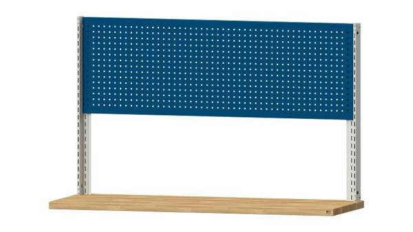 ANKE Werkbänke Grundaufbau Systemaufbau, 1980 x 107 x 1200 mm, RAL 7035/5010, 1 x Lochwand Höhe 650 mm, 340.345