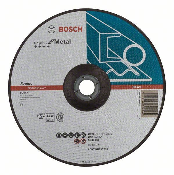 Bosch Trennscheibe gekröpft Expert for Metal - Rapido AS 46 T BF, 230 mm, 1,9 mm, VE: 25 Stück, 2608603404