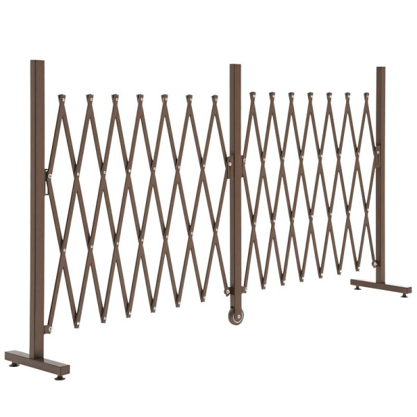Outsunny Scherengitter Absperrgitter Scherensperre ausziehbar 52-405cm Garten Alu Baun H103,5cm, 844-139