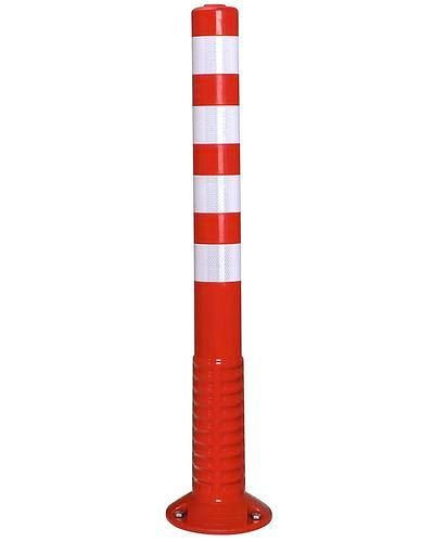 DENIOS Leitzylinder ComeBack, selbstaufrichtend, mit 4 weißen Streifen, Höhe 1000 mm, 240904