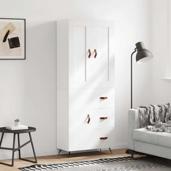 vidaXL Highboard Weiß 69,5x34x180 cm Holzwerkstoff, 3199785