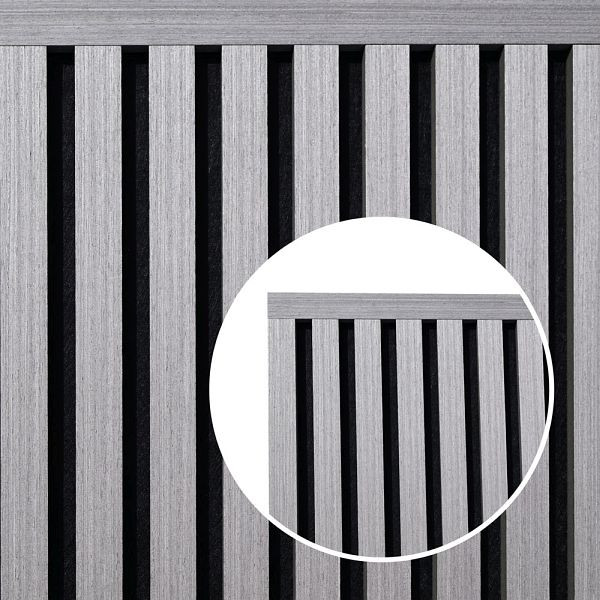 HOME DELUXE Abschlussleiste für Akustikpaneel ENDO Grey Oak - 80 cm, VE: 5 Stück, 73461