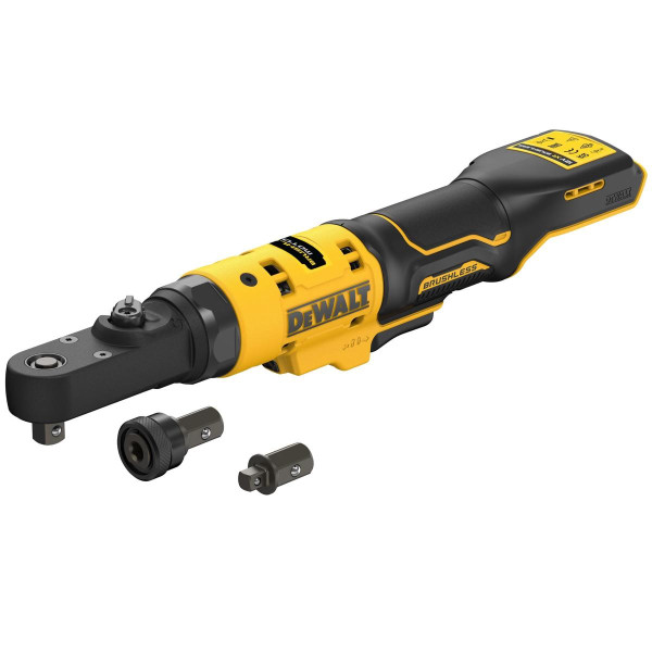 DeWalt 12V XR Akku-Ratsche, 1/4" und 3/8" (bürstenlos) - Basisversion, DCF500N-XJ