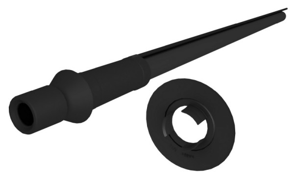 Hauff Universal-Gebäudeeinführung für Gebäude mit oder ohne Keller, geeignet für Medienrohr Øa: 30-34 mm, Baulänge: 1300 mm, 3030382135