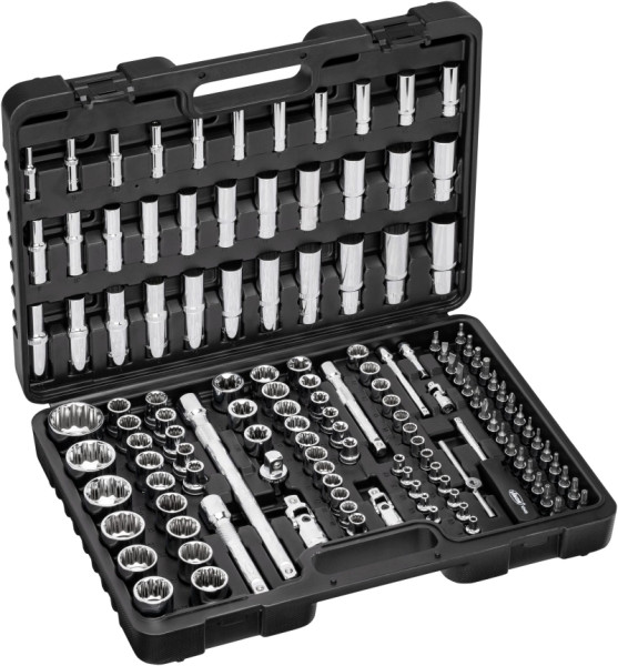 VIGOR Steckschlüssel Satz, 133-teilig, 0,8 x 4 – 1,2 x 7 mm, 3 – 36 mm, E5 – E24, PH0 – PH2, PZ0 – PZ2, T8 – T30, T8H – T27H, V5461