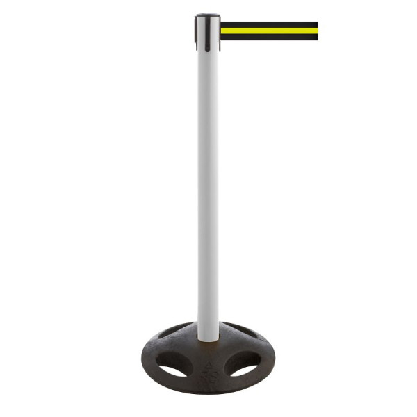 Stein HGS Personenleitsystem -P-Line Utility-, weiß, schwarz/gelb/schwarz waagerecht (gestreift), mit Sicherheitsverschluss (selbstlösend), 12828m-0503