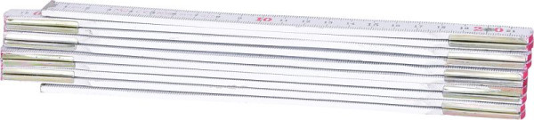KS Tools Holz-Gliedermaßstab, weiß, 2m, 300.0062, 4042146164426