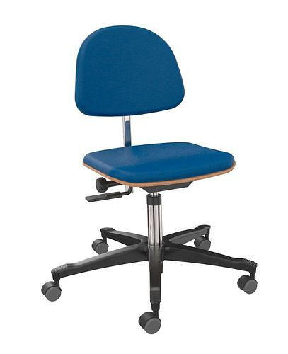Dauphin Arbeitsstuhl Bezugsstoff blau, Farbe Fußkreuz: schwarz, 266897