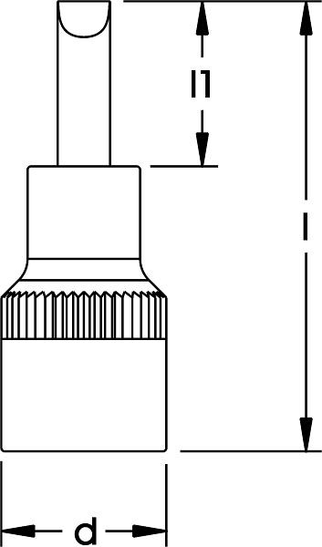 ELORA Schraubendreher-Einsatz 1/2", Schlitz, 3200-IS 1,6x8, 3200016082000