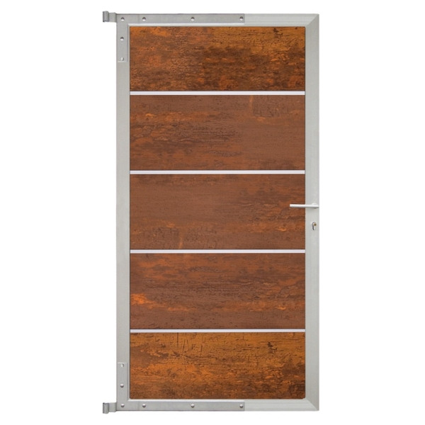 T&J FARÖ-Tor-Komplettset, 90 x 175 cm, Deko-Rost/silber, 44144