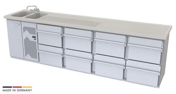 hefa Theke Novis 32V/2L-ZZZZ, Abmaße: 950 x 3.200 x 650/700 mm, Novis 32V/2L-ZZZZ