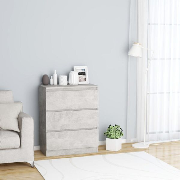 vidaXL Sideboard Betongrau 60x35x76 cm Holzwerkstoff, 801386