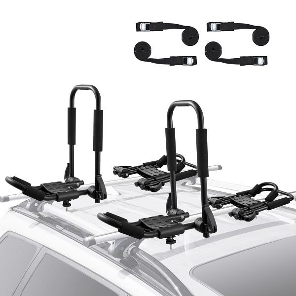 VEVOR Kajak-Dachgepäckträger, 2 Paar J-Bar, Zusammenklappbar, Befestigung Oben, Surfbrett, Kanu, SUP, Skiboard, Montage an Auto, SUV, JXKZDKHJG4J0QGDRNV0