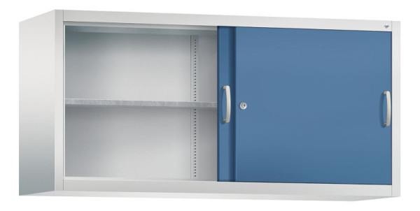 C+P Aufsatzschrank Acurado, H790xB1600xT500mm, Farbe: Lichtgrau / Fernblau, Bügelgriff, 2 OH, 2155-09 S10023