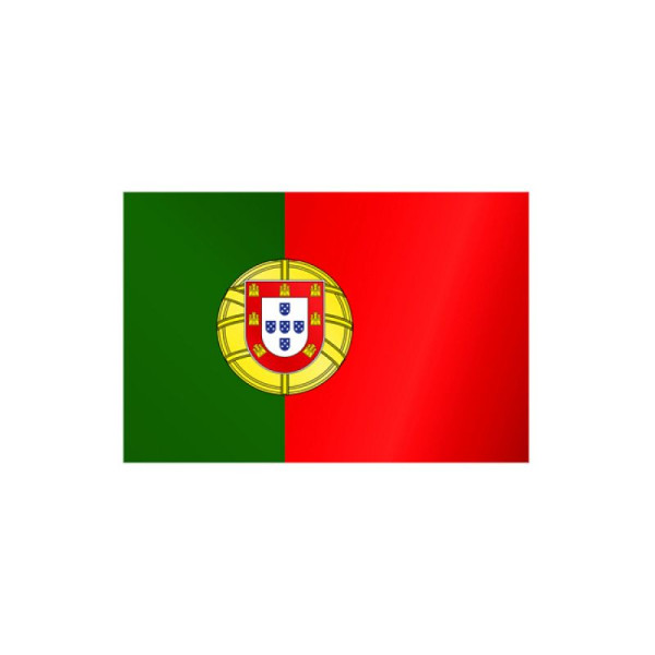 Stein HGS Länderflagge Portugal, 400 x 150 cm (Hochformat), mit Kunststoff-Karabiner, FlagTop 160 g/m², für Fahnenmasten ab 8 m, ohne Hohlsaum, 27445