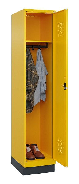 C+P Spind Evolo PLUS, mit Sockel, 1 Abteil, 1950x400x500mm, 1023/1023, Verschluss Zylinderschloss, Ablageböden 1, 049020-12 S10049