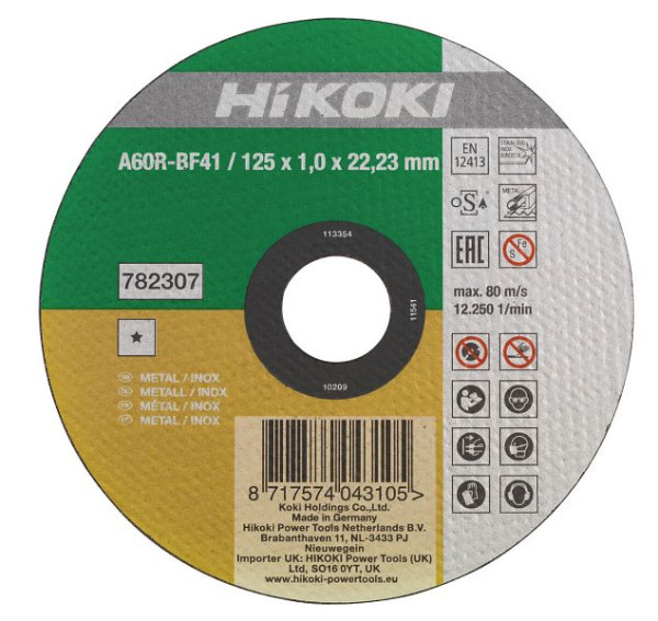 HiKOKI Trennscheibe 115x1,0x22,23 mm, HSP, Inox, F41, 782306