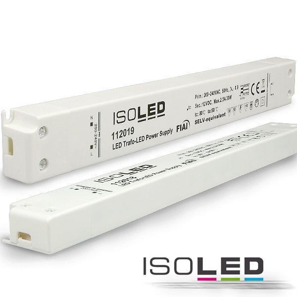 ISOLED LED Trafo 24V/DC, 0-30W, ultraslim, SELV, 112019