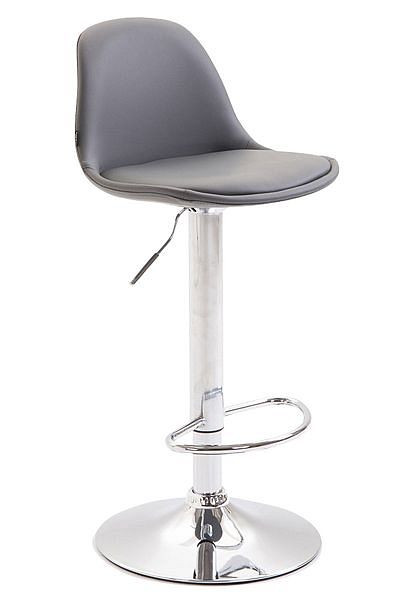 CLP Barhocker Kiel Vollgepolstert Kunstleder, grau, 102496208