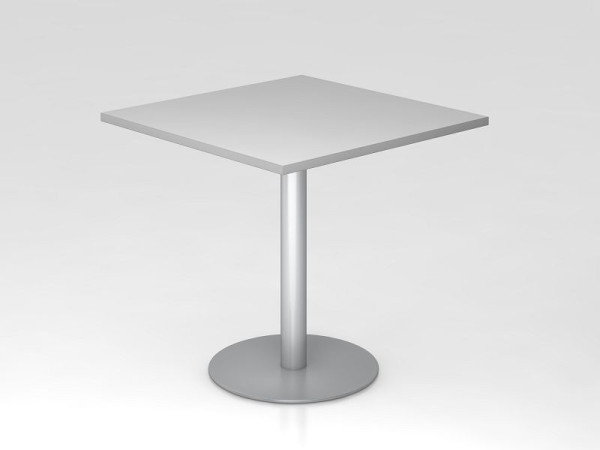 Hammerbacher Besprechungstisch 80x80cm Grau/Silber, Gestell Silber, VSTF88/5/S