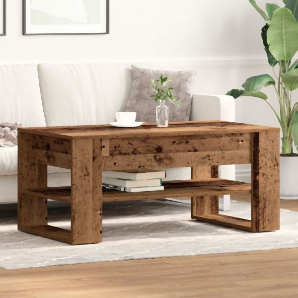 vidaXL Couchtisch aus altem Holz 102x55x45 cm, technisches Holz, 862727