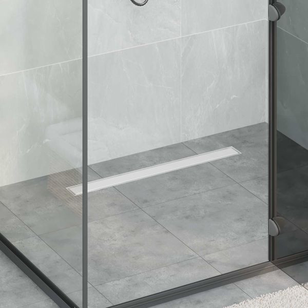 vidaXL Duschablauf 2-in-1 mit 360° Siphon Silber 70 cm Edelstahl 304, 42015963