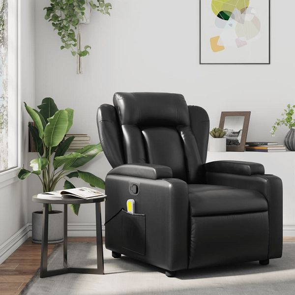 vidaXL Massagesessel Schwarz Kunstleder, Top-Qualität, 372434