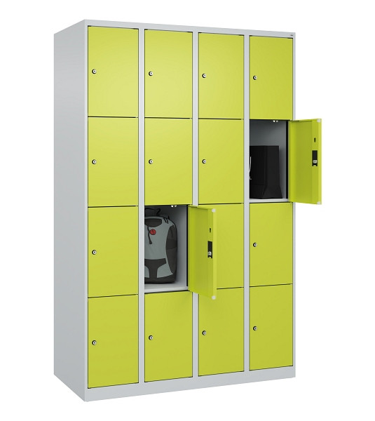 C+P Schließfachschrank Evolo PLUS, 16 Fächer, 1850x1200x500mm, 7035/0024, 049000-404 S10015