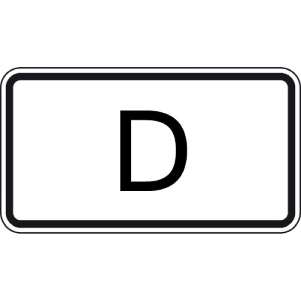 Stein HGS Tunnelkategorie 'D' gemäß ADR-Übereinkommen, Nr. 1014-52, 330x600mm /RA1/Flachform 2mm, 1014-52-211