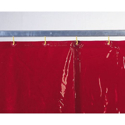 ELMAG Schweißerschutzvorhang rot, Breite: 1300 x Höhe: 1600x0,4 mm gemäß prEN 1598/1994, 56249