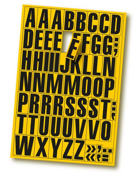 Eichner Magnetische Buchstaben, schwarz auf gelb, 9218-03030