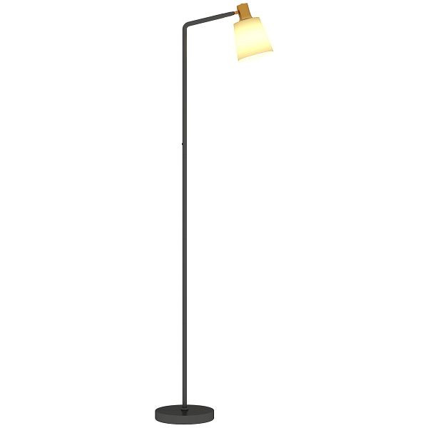HOMCOM LED Stehlampe Wohnzimmer Stehleuchte mit 350° drehbar Kopf Standleuchte mit 3000K/4000K/6500K, B31-615V90BK