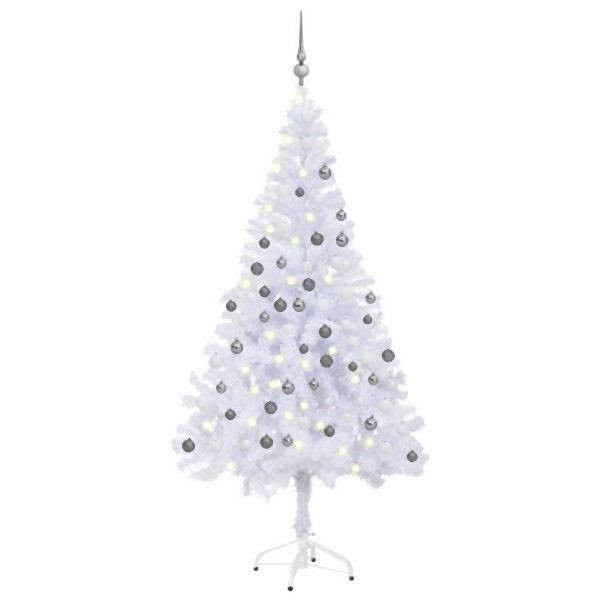 vidaXL Künstlicher Weihnachtsbaum Beleuchtung Kugeln 150cm 380 Zweige, 3077665