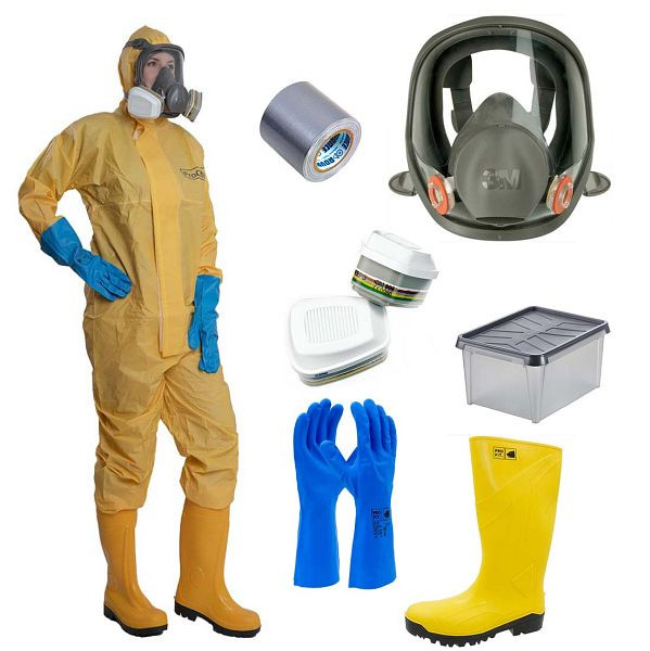 MBS Zivilschutz PSA ABC-Schutzanzug Komplett Set - Profi - HighRisk Deluxe, 102389