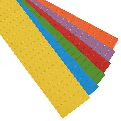 Magnetoplan ferrocard-Etiketten, Farbe: sortiert, Größe: 80 x 15 mm, VE: 138 Stück, 12869
