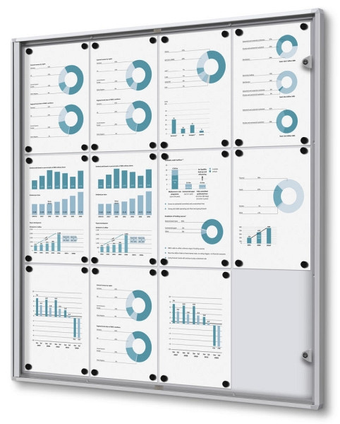 Deskin Schaukasten Metallrückwand Innen, B1, Aluminium, 931 x 26 x 963 mm, 281452