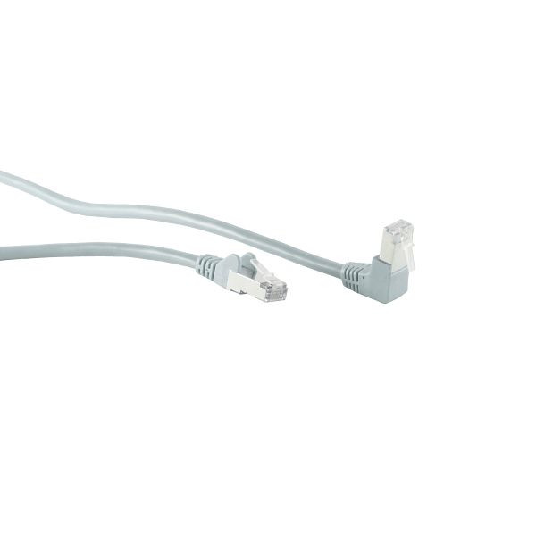 S-Conn Patchkabel, cat 6, S/FTP, PIMF, Winkel-gerade, 0,5m, 08-64010