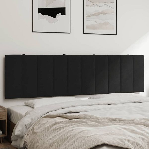 vidaXL Kopfteil-Kissen Schwarz 180 cm Samt, Füllung: Schaumstoff, 374683
