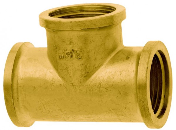 GEKA-T-Stück, 90° 3 x IG G 3/4" MS, VE: 10 Stück, 78.0604