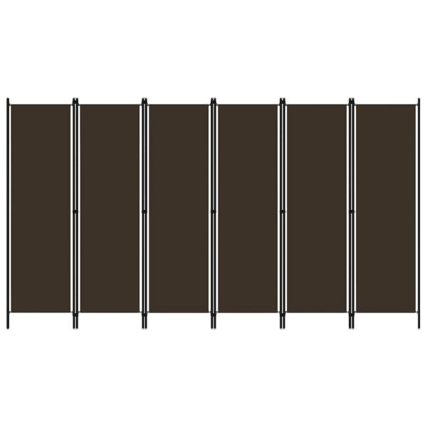 vidaXL 6-teilig Raumteiler Braun 300x180 cm Abmessung, 320728