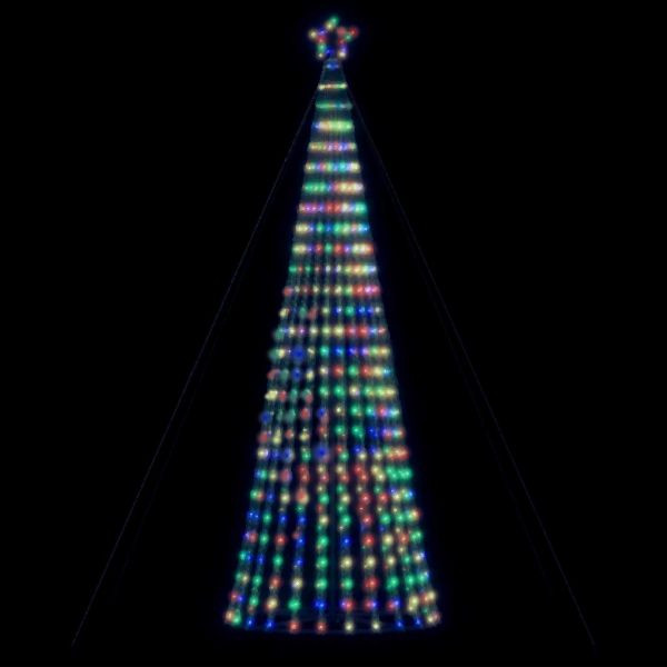vidaXL Weihnachtsbaum Kegelform 1028 LEDs Mehrfarbig 403 cm, 4016403